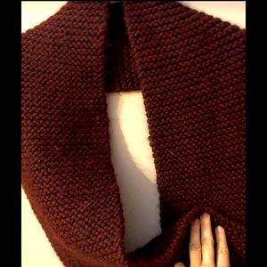 🔹 HAND CRAFTED! Knit Burgundy Winter Scarf 🔹